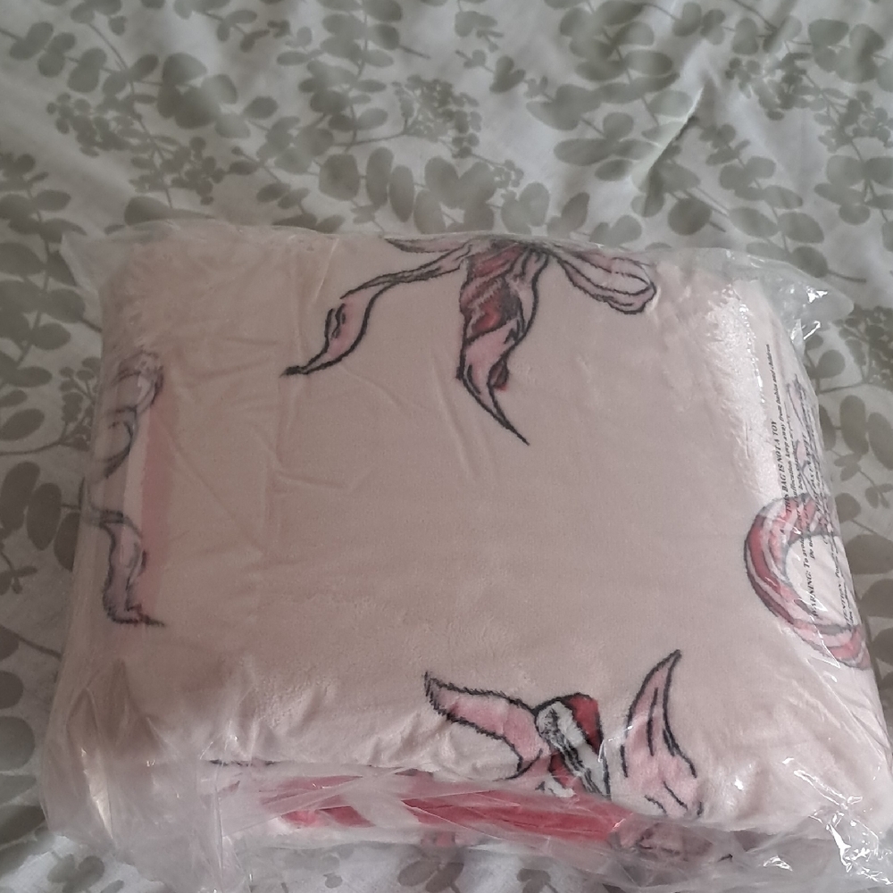 Victoria's Secret Pink Floral Throw Blanket